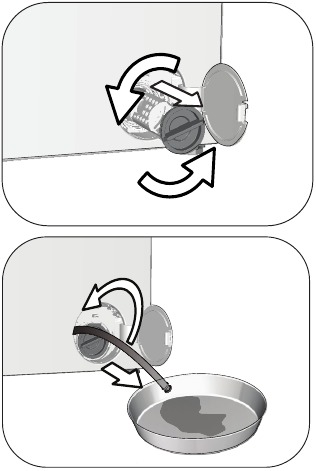 In order to drain the water