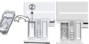 If the product contains a liquid detergent cup