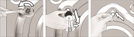 Removing the transportation locks