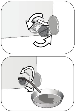 In order to drain the water