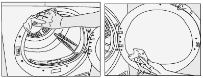 Clean the entire inner surface