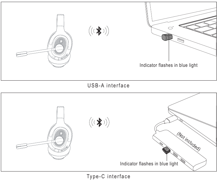EKSA H6 Bluetooth Wireless Headset with Noise Cancelling Microphone