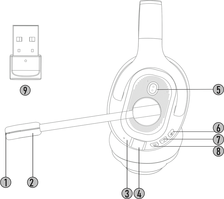 EKSA H6 Bluetooth Wireless Headset with Noise Cancelling Microphone