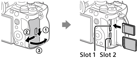 Inserting a memory card into the camera