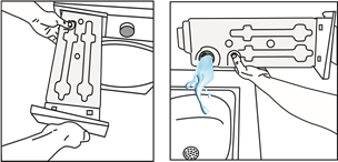 Emptying the water tank