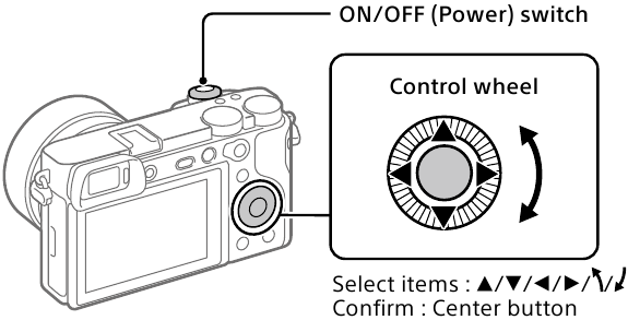 Preparations - Setting the language and the clock