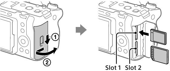 Inserting a memory card into the unit