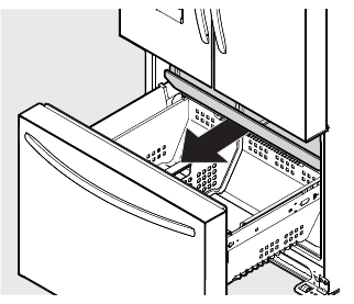 Remove Upper Freezer Basket - Step 1