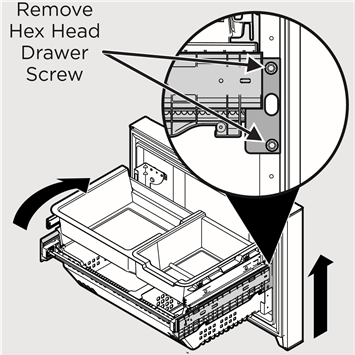 Removing Freezer Drawer - Step 1