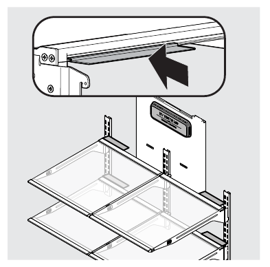 Reposition the Air Seal - For glass shelves