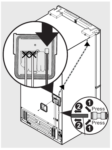 To remove refrigerator doors - Step 5