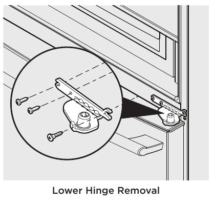 To remove refrigerator doors - Step 9
