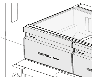 To replace the Crisper Drawers - Step 2