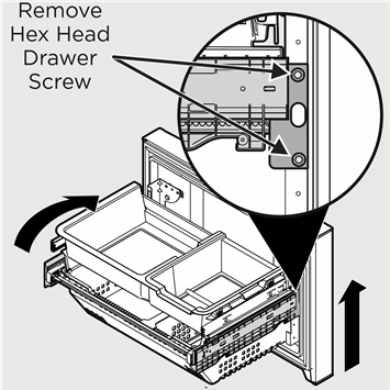 Removing Freezer Drawer - Step 1
