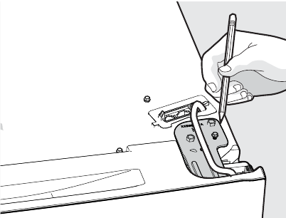 To remove refrigerator doors - Step 2