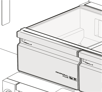 To replace the Crisper Drawers - Step 2