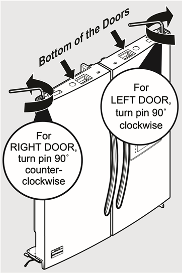 To reset door pin