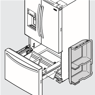 Upper Freezer Basket Replacement - Step 1