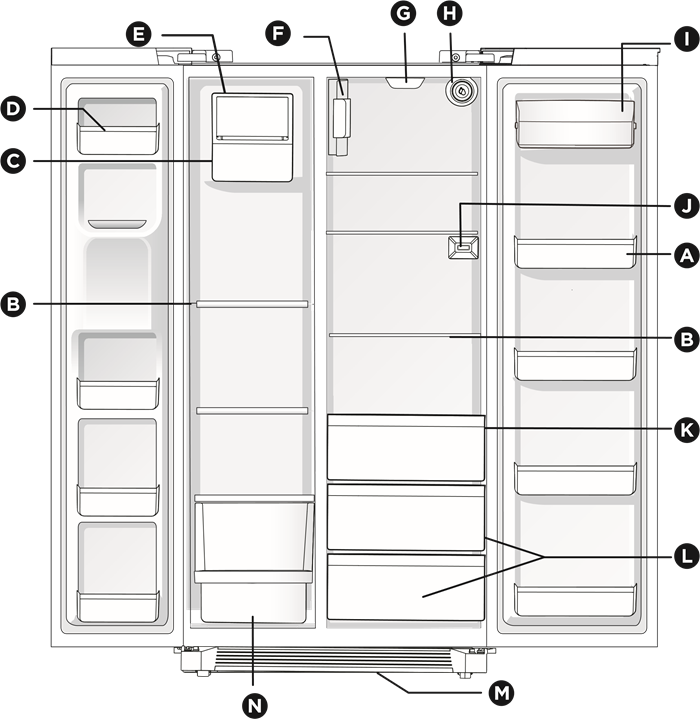 Frigidaire FRSS2323AS 22.3 Cu.Ft. 33" Standard Depth Side by Side