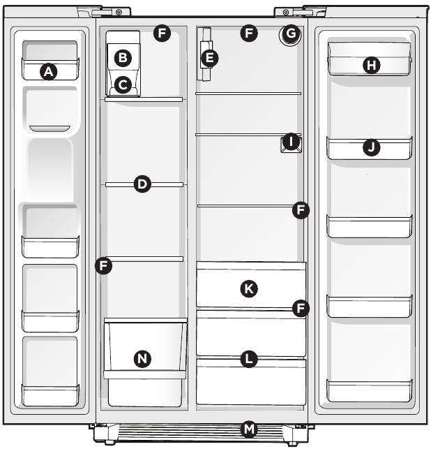 Frigidaire GRSC2352AF - Gallery 22.3 Cu. Ft. 36