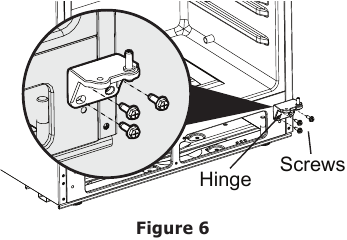 Reversing the door swing - Step 6