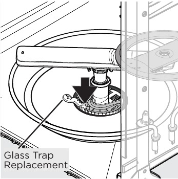 Emptying the glass trap - Step 2