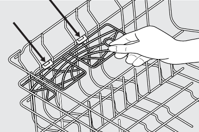 OPERATING INSTRUCTIONS - Attaching the cup shelf