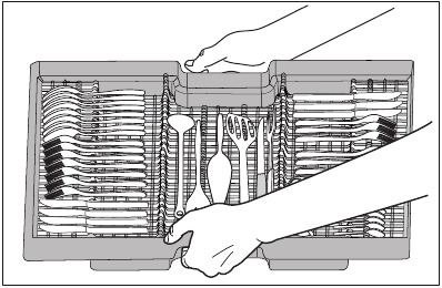 CARE AND CLEANING - Loading the Cutlery Tray
