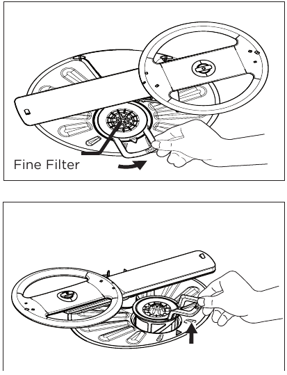 CARE AND CLEANING - Removing the Fine Filter
