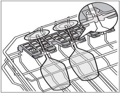 Using the Cup Shelf/Stemware Holders - Example 2