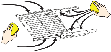 Lubricating the glide rack - Step 1