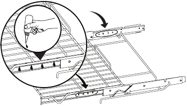 Lubricating the glide rack - Step 2