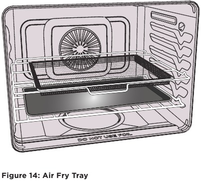 Placing the air fry tray