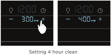 Setting a self clean cycle - Example 2