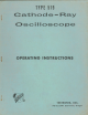 Tektronix 519 Operating Instructions Manual
