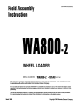 Komatsu WA800-2 Field Assembly  Instructions