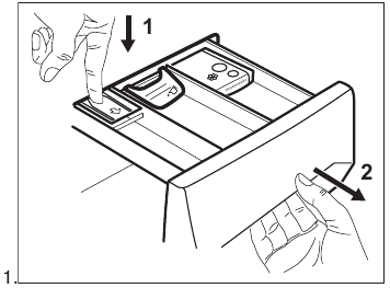 CLEANING THE DETERGENT DISPENSER - Step 1