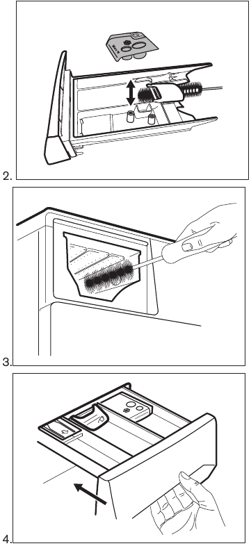 CLEANING THE DETERGENT DISPENSER - Step 2