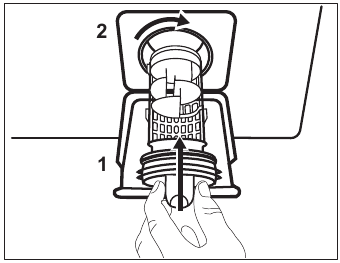 Proceed as follows to clean the pump - Step 7