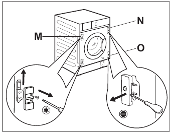 Reversibility of the cupboard door - Step 2