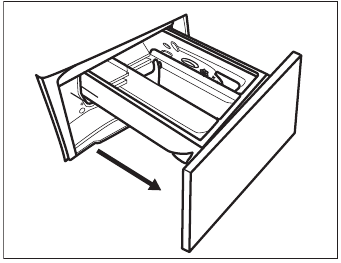 CLEANING THE DETERGENT DISPENSER - Step 1