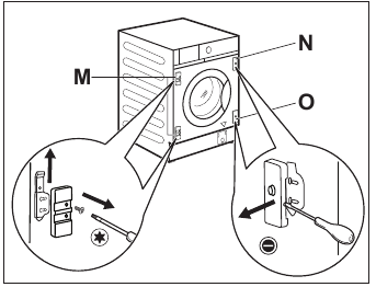 Reversibility of the cupboard door - Step 2