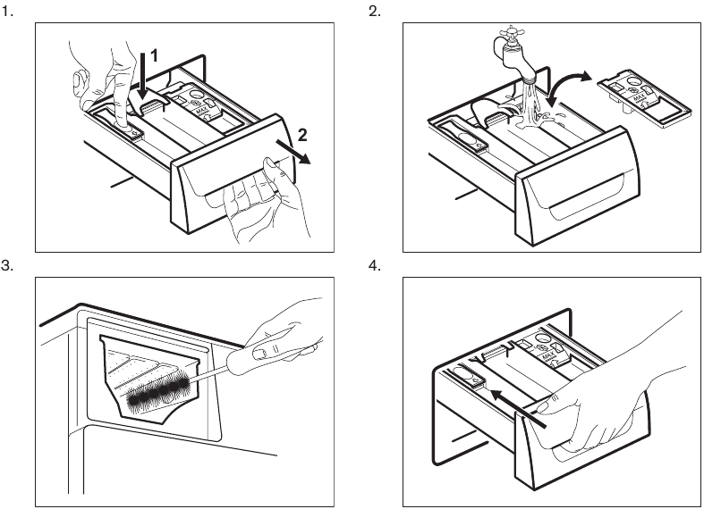 CLEANING THE DETERGENT DISPENSER