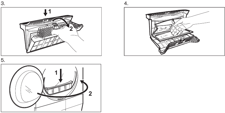 CLEANING THE FILTER - Step 2
