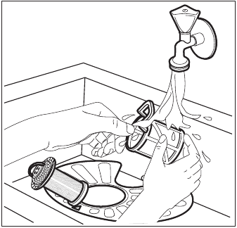 CLEANING THE FILTERS - Step 3 - Wash the filters