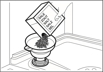 FILLING THE SALT CONTAINER - Step 1