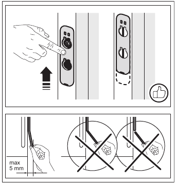 INSTALLATION - Plastic covers correct position
