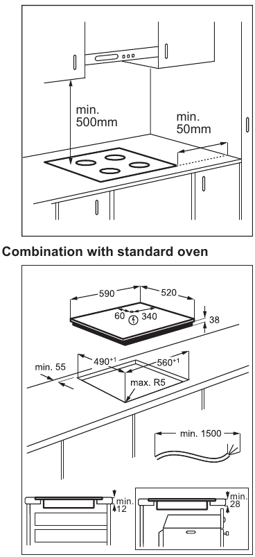 Assembly - Combination with standard oven