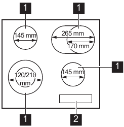 PRODUCT DESCRIPTION - Cooking surface layout
