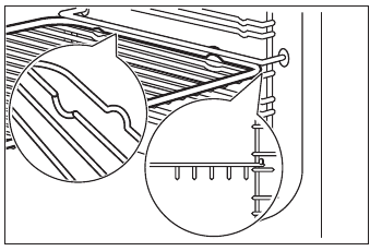 Inserting the oven accessories - Wire shelf